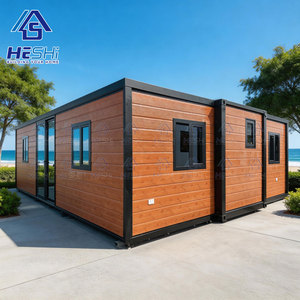 บ้านสำเร็จรูปแบบตู้คอนเทนเนอร์กันน้ำ ขนาด 20 ฟุต 40 ฟุต ขยายได้ 1 2 3 4 5 ห้องนอน ครัวพับได้ บ้านเคลื่อนที่ วิลล่า - Product Image 1