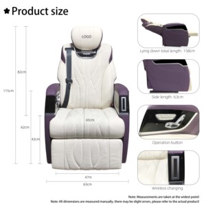 Siège de <span class=keywords><strong>van</strong></span> électrique inclinable de luxe, confort supérieur, <span class=keywords><strong>VIP</strong></span>, en cuir, pour Toyota Alphard, MPV/RV/Sprinter/Hiace/Vito/Vclass, modification de <span class=keywords><strong>van</strong></span> - Product Image 1