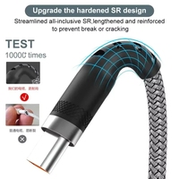 Câble de charge rapide USB Type C, longueur étendue de 8 m, cordon de données tressé en nylon, blindage durable, compatible avec les appareils Android