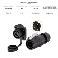 Connecteur d'alimentation circulaire étanche IP68 LP20, 20A 500V, à visser, pour alimentation électrique – Nouveauté très demandée