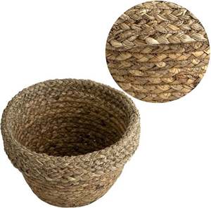 Keranjang pakaian kotor 2 tingkat, penyimpanan kamar mandi dengan kait, keranjang roti logam dapur, mainan Hyacinth bentuk tulang rotan buah 2 tingkat - Product Image 4