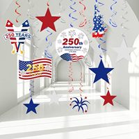 Décorations suspendues pour le 250e anniversaire des États-Unis - Guirlandes suspendues au plafond pour la fête du 250e anniversaire des États-Unis