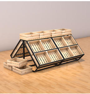 Estantes de Madera Resistentes para Supermercados, Exhibidores de Frutas y Verduras para Tiendas de Conveniencia - Product Image 4