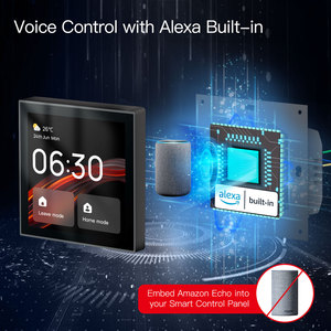 Panneau de commande central intelligent Tuya Wifi avec écran tactile, commande vocale <span class=keywords><strong>Alexa</strong></span> intégrée, <span class=keywords><strong>passerelle</strong></span> <span class=keywords><strong>ZigBee</strong></span> intégrée pour des scénarios intelligents - Product Image 2