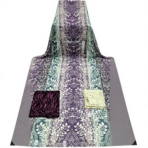 Ensemble de tissu de mariée somalien Zarmani Dirac 3 pièces, luxe, coton écologique, imprimé floral, manches longues amples, ruban en dentelle - Product Image 2