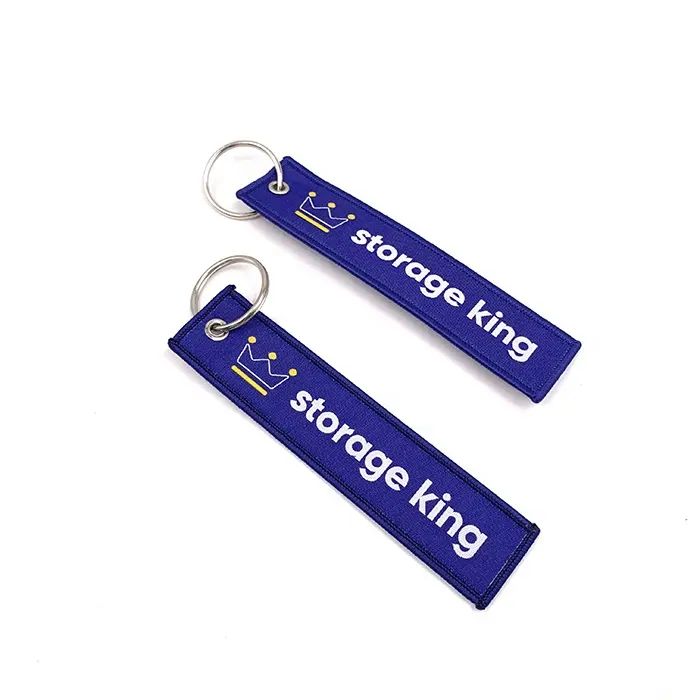 Factory Direct Sale Custom Logo Embroidered Keychains and Carabiners Promotional Item with Elegant Design