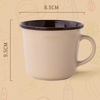 Tasse à café en céramique multicolore Tasse à café imprimée de logo personnalisé avec deux tons
