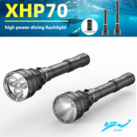 Haute puissance Rechargeable DV20 XHP70.2 LED lumière vive lampe de poche de plongée 100M torche de plongée sous-marine étanche lampe lanterne de plongée