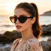 Nouvelles Lunettes de Soleil Unisexe 2026 en Acétate Façonné, Monture Complète, Style Œil de Chat Tendance, Détails Rivets, Protection UV400 Polarisée