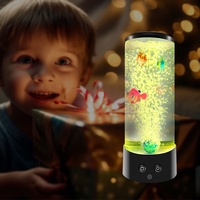 Lampe Bulle de Poisson avec Télécommande, Veilleuses d'Aquarium à Poissons Mobiles avec Lumière LED Changeant de Couleur, Cadeaux Nouveauté 50 12 15 0.5