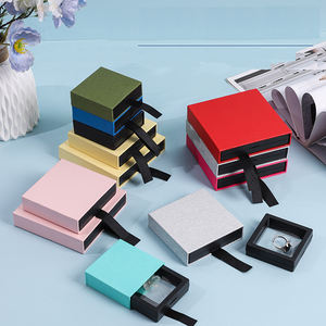 Vente en gros de <span class=keywords><strong>suspension</strong></span> en plastique PE anti-oxydation boîte de présentation de collier boucles d'oreilles bague emballage design poignée ruban papier carton - Product Image 1