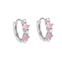 Zierliche Gold Vermeil 925 Sterling Silber Marquise Cluster Creolen 925 Silber Blumen Zirkon Huggies