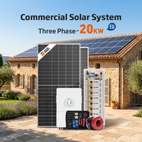 Kit de Paneles Solares con Inversor Híbrido de 20kW y Batería de Litio de 40kWh, Sistema ESS Trifásico para Solución de Energía Verde para Hogares Modernos