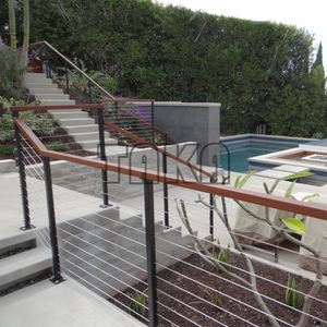 Vente en gros Porte d'entrée standard américaine DIY Installation facile Rampe de câble de <span class=keywords><strong>terrasse</strong></span> en acier inoxydable et rampe de pont - Product Image 4