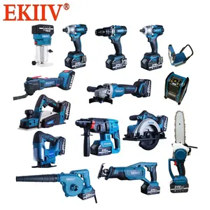 EKIIV Công Cụ Xách Tay Thiết Lập 20V 21V 18Volt Không Chổi Than Mới Cơ Khí Công Cụ Điện Combo Kit Cordless Điện Khoan