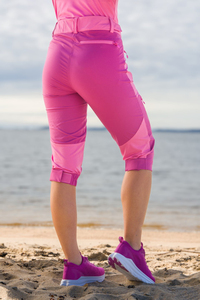 Pantalones Cortos Capri Deportivos para <span class=keywords><strong>Mujer</strong></span>, Personalizados OEM, Ecológicos, Impermeables, Transpirables, con Revestimiento DWR, para Senderismo al Aire Libre en Invierno/Primavera - Product Image 3