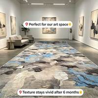 Alfombra de Estilo Artístico Moderno con Textura Moteada de Tinta Abstracta, Impresa en Nailon, Antideslizante, de Látex, Rollo Completo, Colores Personalizados para Vestíbulos de Hoteles