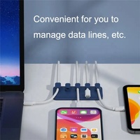 Pengatur Kabel Data OEM Bracket, Perekat Mandiri, Pengatur Kabel Silikon Magnetik untuk Meja Kerja dengan Desain Tanpa Bekas untuk Kabel Data