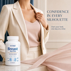 Capsules Breast Max Plus en marque privée pour des seins plus volumineux et plus fermes, complément végétalien OEM, 90 unités - Product Image 6