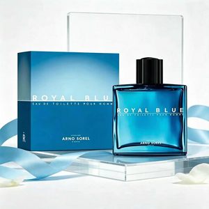 Fragancia Masculina de Larga Duración al por Mayor, Arno Sorel Royal Blue Eau De Toilette Pour Homme, Perfume para Hombre en Botella de Vidrio Azul - Product Image 2