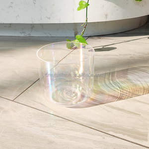 ชามคริสตัลควอตซ์ใสสีชมพูคอสมิกสำหรับทำดนตรีบำบัด - Product Image 5