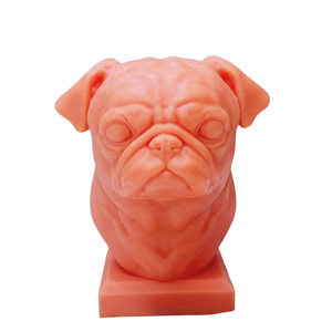 Haba perro, Pug, molde de silicona para perros, yeso fundido, resina, velas, trofeos, regalos, pasteles, cubitos de hielo, recuerdos para mascotas - Product Image 2