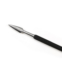 Pousse-cuticules double tête réutilisables en acier inoxydable de qualité supérieure, noirs, pour manucure et pédicure, vente en gros