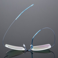 Meilleurs produits de vente 2025 mode carré sans monture en alliage de titane Ultra-élastique unisexe lunettes montures