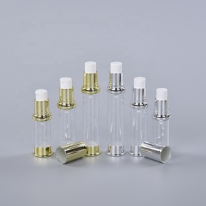 Mini flacon de sérum cosmétique pour les yeux, flacon transparent en plastique blanc avec pompe sans air, flacon rechargeable sans air pour parfum, flacon sans air pour <span class=keywords><strong>bronzage</strong></span> - Product Image 2