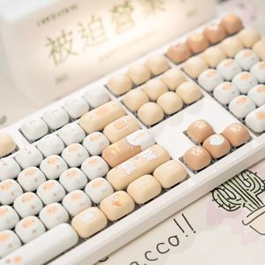 คีย์บอร์ดแบบกลไก Z108 3 โหมด หลายรุ่น ลายการ์ตูนแมว/หมี คีย์แคป RGB ปรับแต่งได้ สำหรับสาวๆ ใช้ในออฟฟิศ - Product Image 4