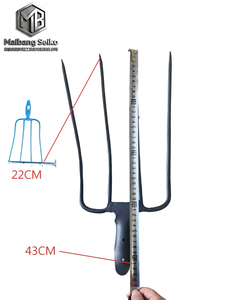 Personnalisation et vente en gros acceptées, tête de fourchette en acier multi-dents avec manche en <span class=keywords><strong>bois</strong></span> massif de haute qualité - Product Image 3