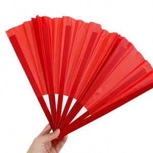Double <b>Sided</b> Red Bone Bamboo Hand Fan Kung Fu Tai Chi Martial Arts High End Dance Fan with Painted Technique for Adults Children - Product Image 1