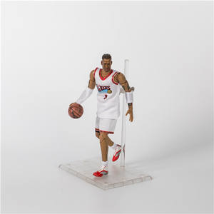 Vente en gros figurine d'action en plastique de haute qualité avec support OEM et impression 3D <span class=keywords><strong>NBA</strong></span> Basketball Iverson PVC Vinyl Figure Toy - Product Image 3