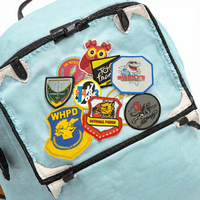 Écusson brodé personnalisé 3D thermocollant, badge tissé auto-agrippant en tissu pour vêtements et sacs
