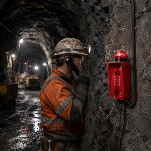 Téléphone industriel étanche avec clavier et voyant d'avertissement CE FCC pour usage d'urgence dans les tunnels, mines et ports - Fournisseur - Product Image 6