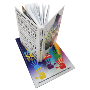 Bán buôn B5 notepad in da máy tính xách tay sách gấp tờ rơi cuốn sách của khách với bìa cứng các tông giấy - Product Image 3