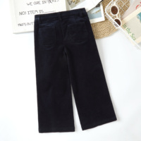 Pantalones de Pana de Pierna Ancha con Bolsillos Bordados, Estilo Prairie Chic, 100% Algodón Ecológico, Otoño-Invierno 2025