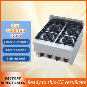 Qian-mai commerciale resistente in acciaio inox corpo fornello a <span class=keywords><strong>Gas</strong></span> 4 fuochi modello JUS-TR-4 piano cottura a <span class=keywords><strong>Gas</strong></span> - Product Image 3