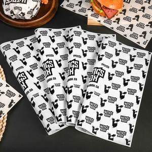 Custom Printed Eco-Friendly Biodegradable Waterproof Greaseproof Food Grade <b>Wrapping</b> <b>Paper</b> for Sandwich <b>Burger</b> Burrito Packaging - Product Image 2