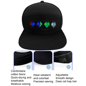 Chapeaux à prix d'usine 2024, nouveau modèle LED, message <span class=keywords><strong>défilant</strong></span> LED, éclairage rechargeable, casquettes clignotantes unisexes, chapeau de cow-boy LED - Product Image 3