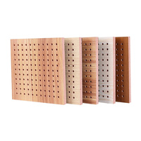 Panneau d'absorption acoustique perforé droit en bois Panneau d'absorption acoustique pour salle de réunion d'école de gymnase