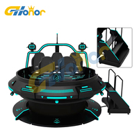 Simulador de Vuelo de Realidad Virtual 9D con Silla Giratoria de 360 Grados, Metálica, para 5 Personas, Tipo OVNI, en Venta