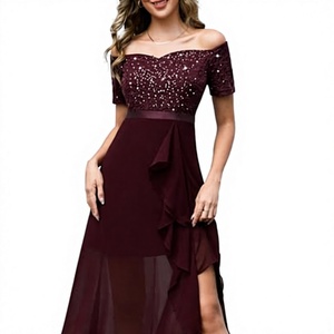 Vestido de Noche Elegante de Satén con Cuello en V para Mujer, Estilo Sirena, Ideal para Bodas, Fiestas y Eventos - Product Image 3