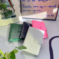 Carnet de notes en cuir PU gaufré tendance avec bouton-pression, couverture rigide, format A6, pour journalisation quotidienne, logo personnalisé acceptable