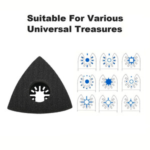 80mm Triangular Sanding Pads Grinding Triangle Oscillating Sandpaper for Wood Metal Detail Sanding Oscillating Tool Accessories - Product Image 2