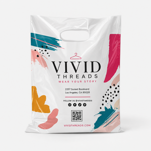 Bolsa de Plástico Personalizada con Asa Troquelada, Brillante, con Logotipo de Tienda, Reutilizable, Resistente, Pequeña, para Regalos, de Moda, con Mensaje de Agradecimiento - Product Image 6