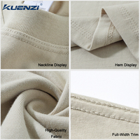 T-shirt pour femme Kuenzi, personnalisé avec logo, col rond, manches courtes, 100% coton, 220 GSM, coupe ample, épaules tombantes