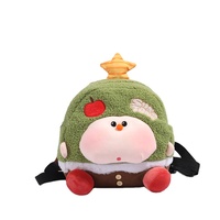 Sac à dos en peluche personnalisé en forme de pomme, sac créatif pour enfants, sac à dos mignon en peluche