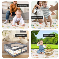 Tapis de jeu pliable en PVC non toxique personnalisé pour bébés, tapis de sol en mousse pour enfants, tapis de sol pour aire de jeux, vente en gros OEM&ODM