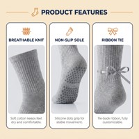 Chaussettes de yoga antidérapantes personnalisées en maille ajourée pour femme, légères et douces, idéales pour le Pilates et le ballet, cadeau parfait